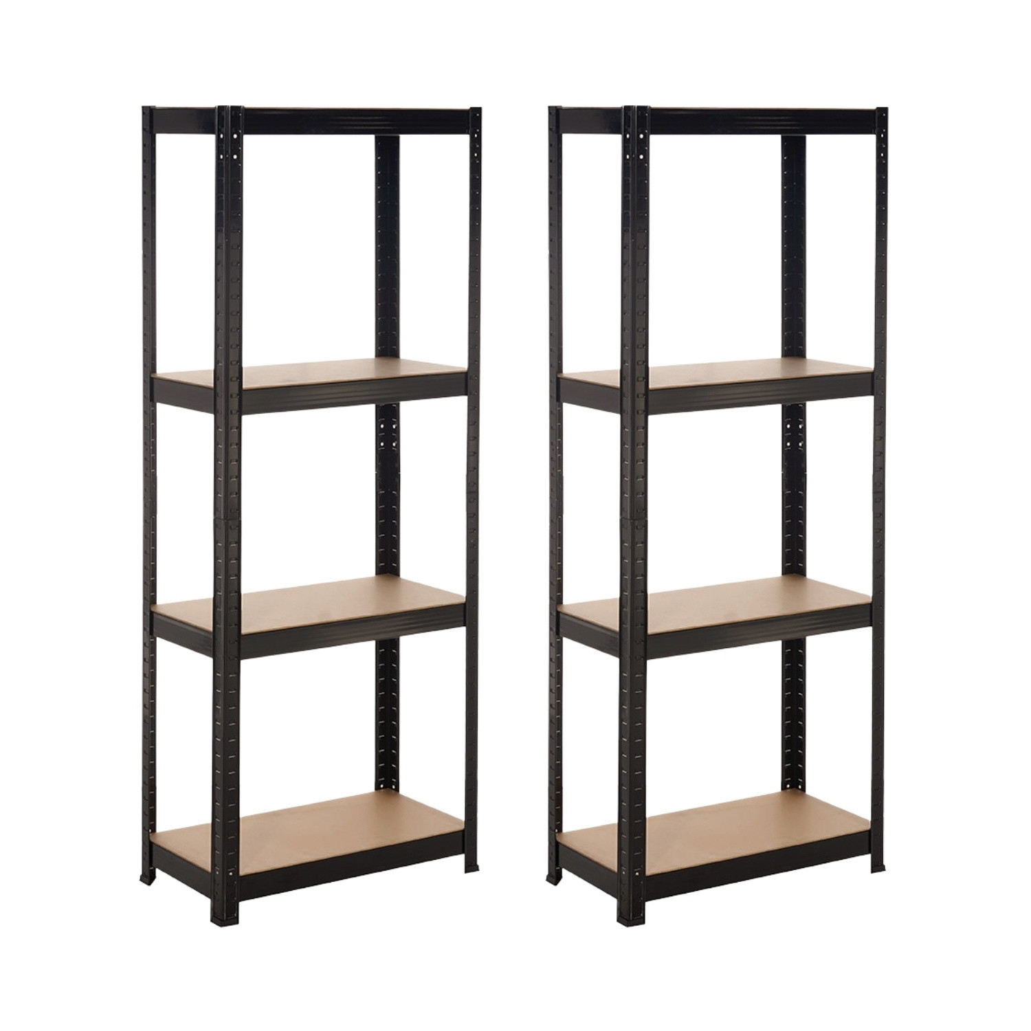 Pack 2 Estanterías Modulares Metálicas con 4 Baldas 240kg 60x30x148cm Thinia Home Estanterías 11
